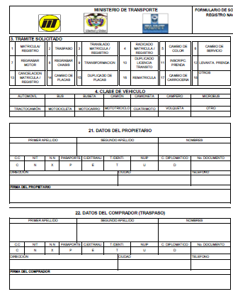 Formulario Moto y Carro